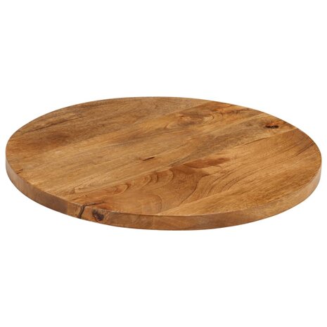 Tafelblad Ø 40x2,5 cm rond massief ruw mangohout 2