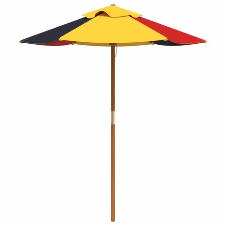 Picknicktafel voor 4 kinderen met parasol massief vurenhout 7