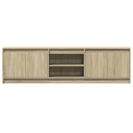 Tv-meubel met LED 180x34x50 cm bewerkt hout sonoma eikenkleurig 6