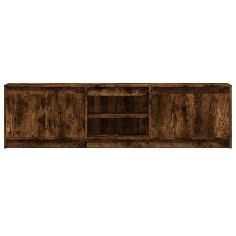 Tv-meubel met LED 180x34x50 cm bewerkt hout gerookt eikenkleur 6