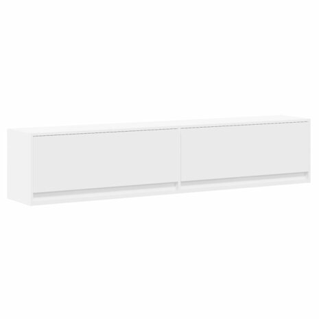 Tv-wandmeubel met LED-verlichting 180x31x38 cm wit 3