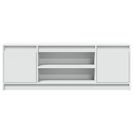 Tv-meubel met LED 139,5x34x50 cm bewerkt hout wit 6