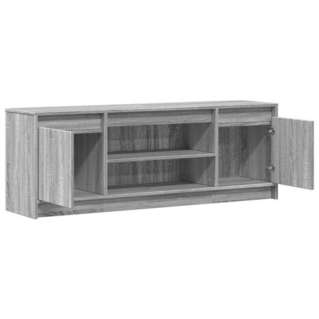 Tv-meubel met LED 139,5x34x50 cm bewerkt hout grijs sonoma 9