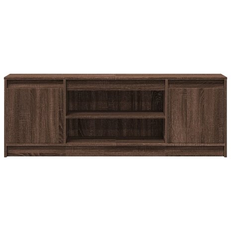 Tv-meubel met LED 139,5x34x50 cm bewerkt hout bruin eikenkleur 6