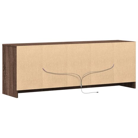 Tv-meubel met LED 139,5x34x50 cm bewerkt hout bruin eikenkleur 8