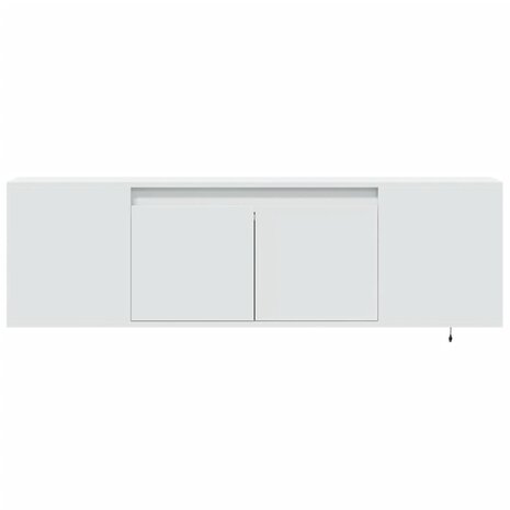 Tv-wandmeubel met LED-verlichting 135x31x39,5 cm wit 6