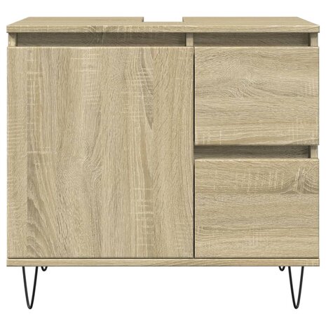 Badkamerkast 65x33x60 cm bewerkt hout sonoma eikenkleurig 3