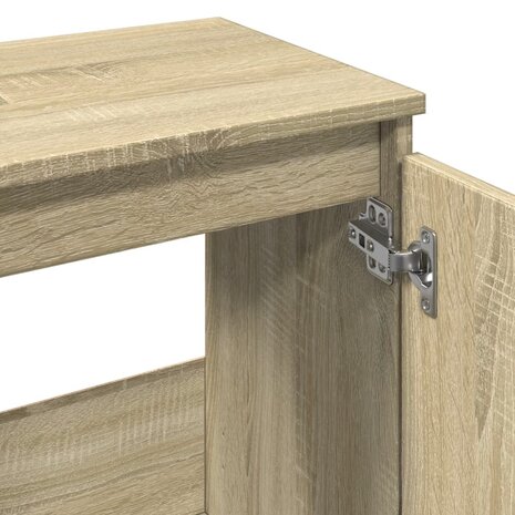 Badkamerkast 65x33x60 cm bewerkt hout sonoma eikenkleurig 7