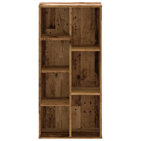 Boekenkast 50x25x105 cm bewerkt hout oud houtkleurig 4