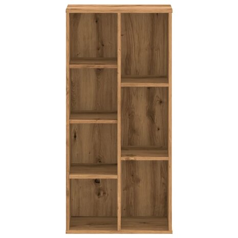 Boekenkast 50x25x105 cm bewerkt hout artisanaal eikenkleurig 4