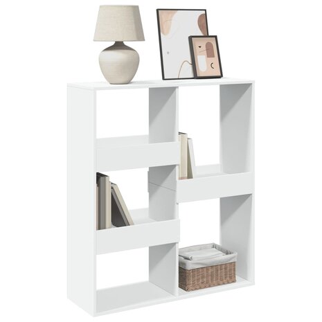 Boekenkast / kamerscherm 100x33x115 cm wit 3