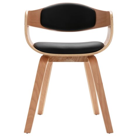 Eetkamerstoelen 6 st gebogen hout en kunstleer 4