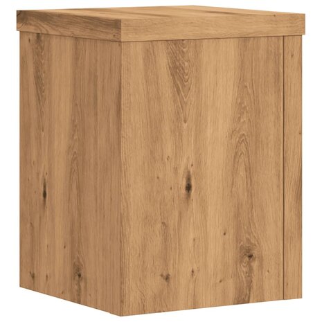 Plantenstandaards 2 st 15x15x20 cm hout artisanaal eiken 4