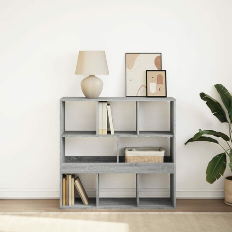 Boekenkast/kamerscherm 100x33x94,5 cm grijs sonoma eiken 1