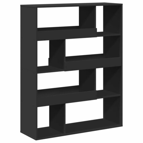 Boekenkast 100x33x125,5 cm bewerkt hout zwart 6