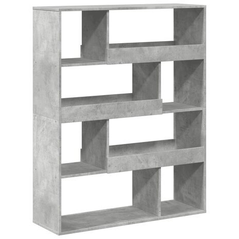 Boekenkast 100x33x125,5 cm bewerkt hout betongrijs 2