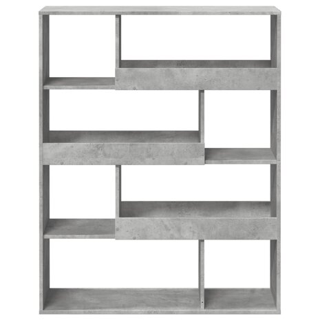 Boekenkast 100x33x125,5 cm bewerkt hout betongrijs 4