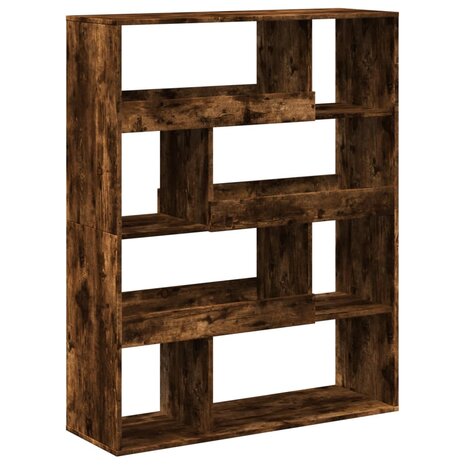 Boekenkast 100x33x125,5 cm bewerkt hout gerookt eikenkleurig 6