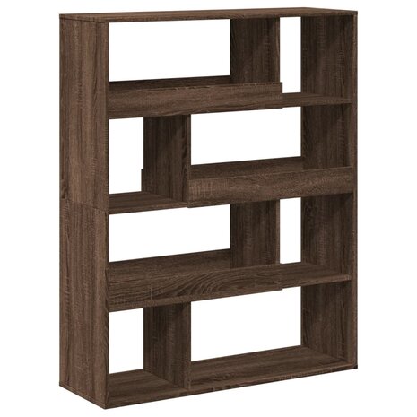 Boekenkast 100x33x125,5 cm bewerkt hout bruin eikenkleurig 6