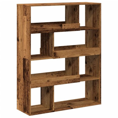 Boekenkast 100x33x125,5 cm bewerkt hout oud houtkleurig 6