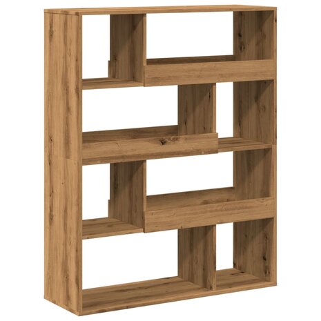 Boekenkast 100x33x125,5 cm bewerkt hout artisanaal eikenkleurig 2