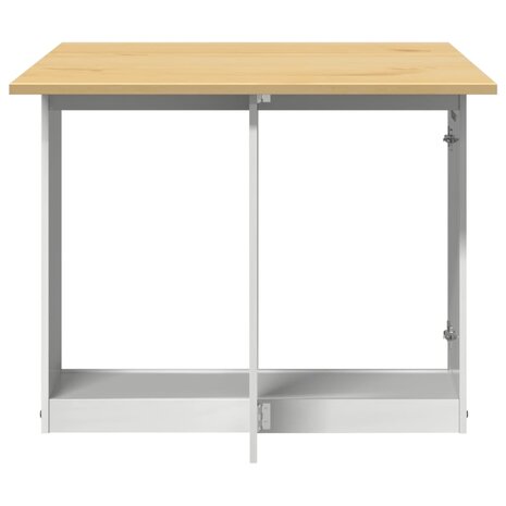 Eettafel Corona inklapbaar massief grenenhout wit 5