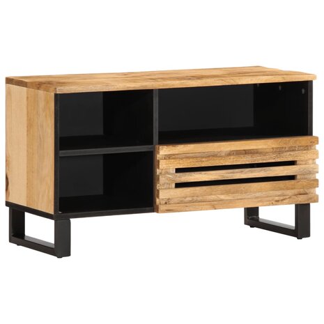 Tv-meubel 80x34x46 cm massief ruw mangohout 1