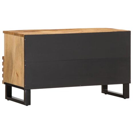 Tv-meubel 80x34x46 cm massief ruw mangohout 5