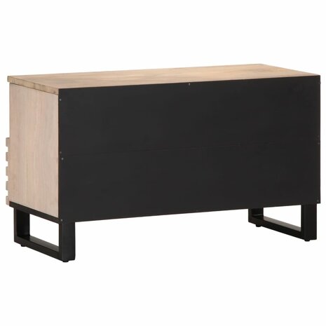 Tv-meubel 80x34x46 cm massief mangohout 5