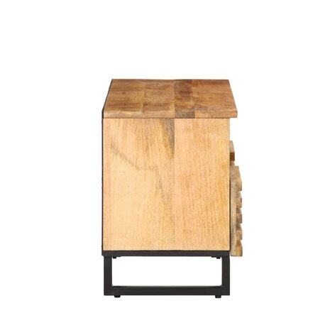 Tv-meubel 100x34x46 cm massief ruw mangohout 4