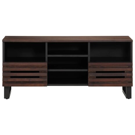 Tv-meubel 100x34x46 cm massief mangohout bruin 2