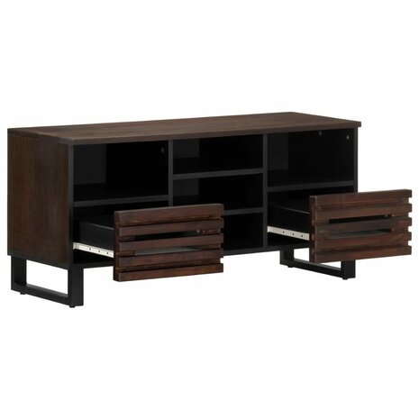 Tv-meubel 100x34x46 cm massief mangohout bruin 3