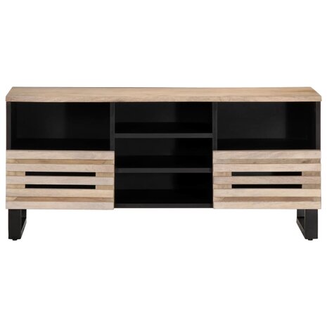 Tv-meubel 100x34x46 cm massief mangohout 2