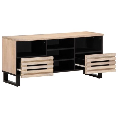 Tv-meubel 100x34x46 cm massief mangohout 3