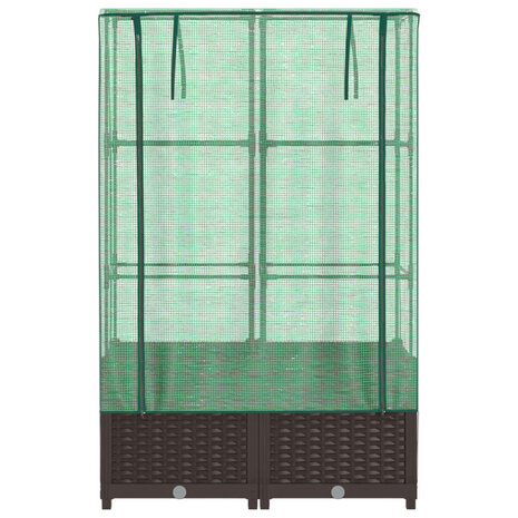 Plantenbak verhoogd met kashoes 80x40x138 cm rattanlook 4