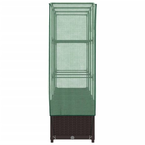 Plantenbak verhoogd met kashoes 120x40x138 cm rattanlook 5