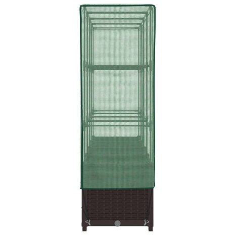 Plantenbak verhoogd met kashoes 160x40x138 cm rattanlook 5