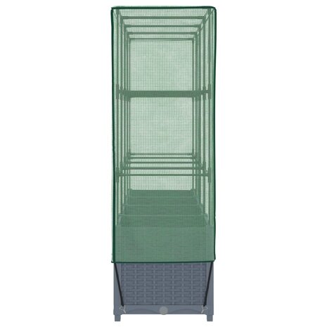 Plantenbak verhoogd met kashoes 160x40x138 cm rattanlook 5