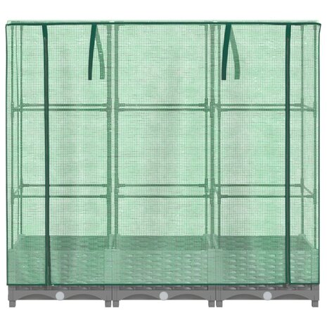 Plantenbak verhoogd met kashoes 120x40x123 cm rattanlook 4