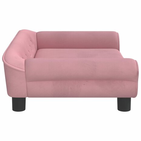 Hondenmand 70x48x22 cm fluweel roze 4