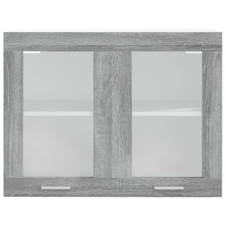 Hangkast 80x31x60 cm bewerkt hout grijs sonoma eikenkleurig 4