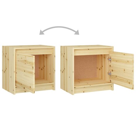 Nachtkastjes 2 st 40x30,5x40 cm massief vurenhout 8