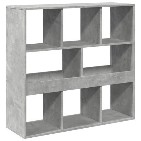 Kamerscherm 100x33x94,5 cm bewerkt hout betongrijs 6