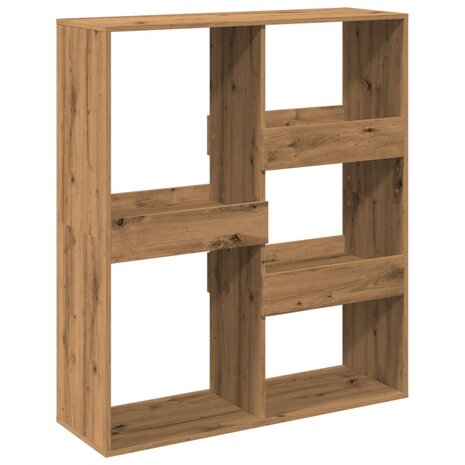 Kamerscherm 100x33x115 cm bewerkt hout artisanaal eikenkleur 6