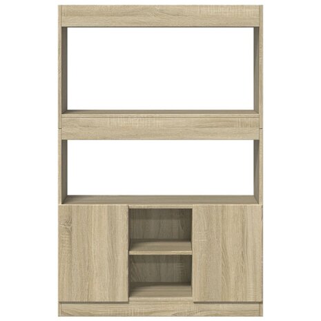 Hoge kast 92x33x140 cm bewerkt hout sonoma eikenkleurig 5