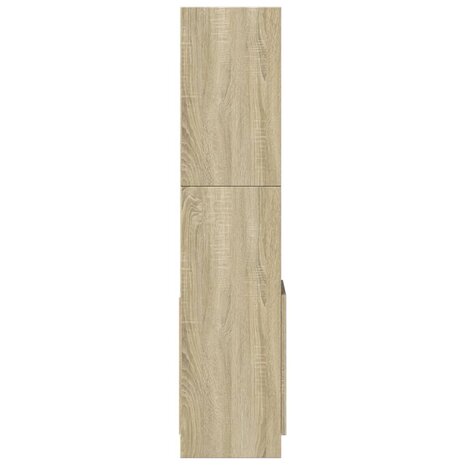 Hoge kast 92x33x140 cm bewerkt hout sonoma eikenkleurig 6