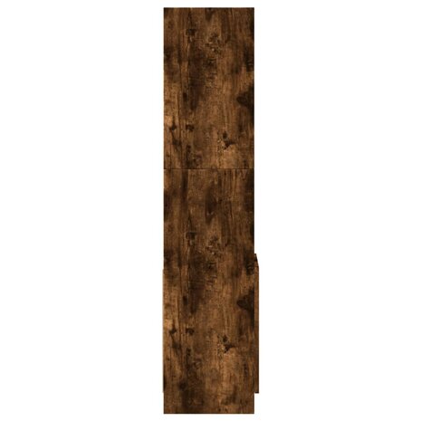 Hoge kast 92x33x140 cm bewerkt hout gerookt eikenkleurig 6