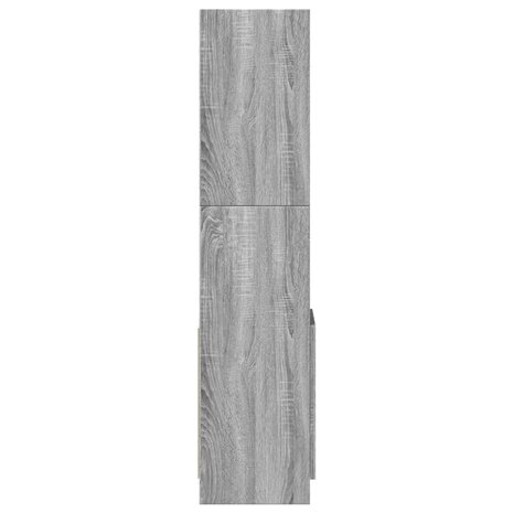 Hoge kast 92x33x140 cm bewerkt hout grijs sonoma eikenkleurig 8