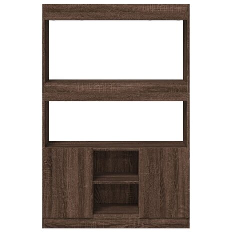 Hoge kast 92x33x140 cm bewerkt hout bruin eikenkleur 5