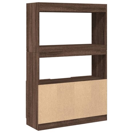 Hoge kast 92x33x140 cm bewerkt hout bruin eikenkleur 7